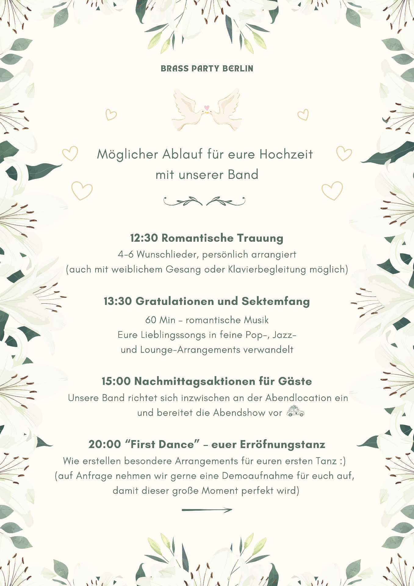 Ablauf der Hochzeit