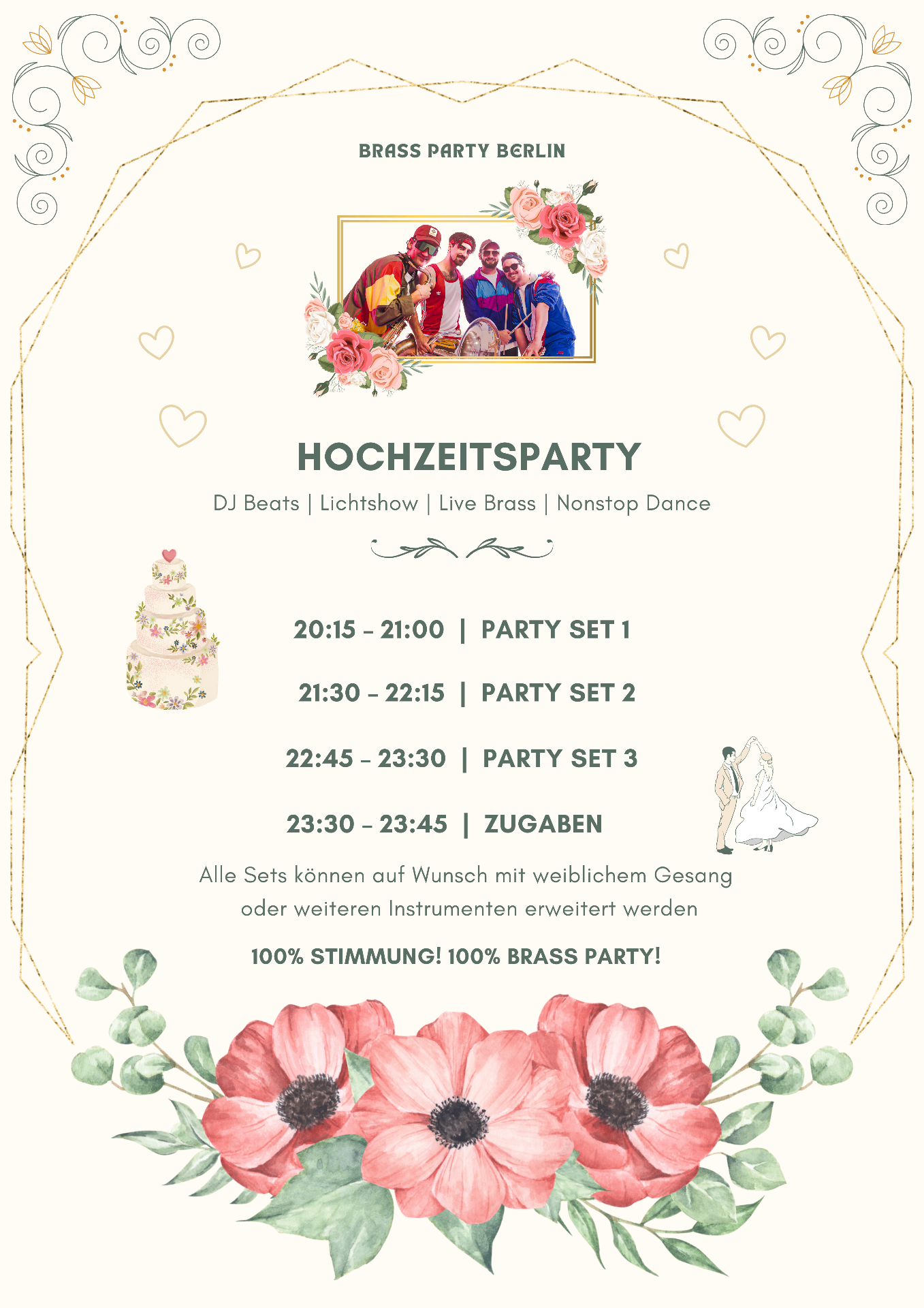 Hochzeitsparty Ablauf