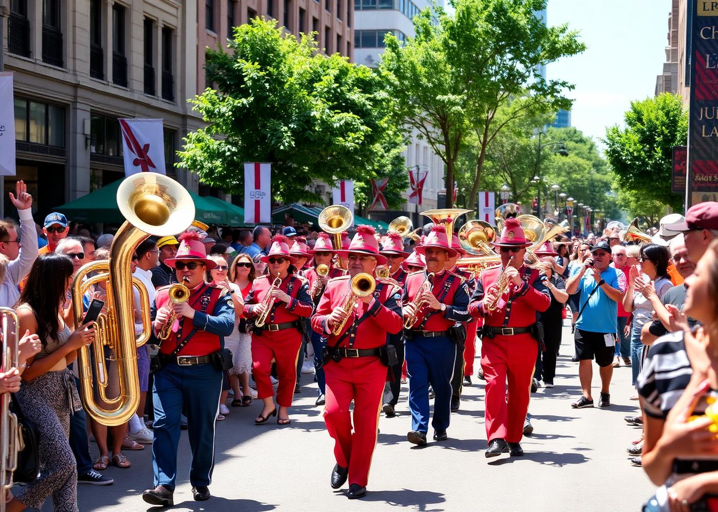 Marching Act auf der Straße